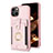 Ultra-thin Silicone Gel Soft Case Cover with Magnetic S04D for Apple iPhone 14 Plus Rose Gold