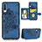 Ultra-thin Silicone Gel Soft Case Cover with Magnetic S04D for Samsung Galaxy A30S Blue