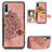 Ultra-thin Silicone Gel Soft Case Cover with Magnetic S04D for Samsung Galaxy A30S Rose Gold