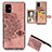 Ultra-thin Silicone Gel Soft Case Cover with Magnetic S04D for Samsung Galaxy A51 4G Rose Gold