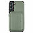Ultra-thin Silicone Gel Soft Case Cover with Magnetic S04D for Samsung Galaxy S21 5G Green