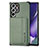 Ultra-thin Silicone Gel Soft Case Cover with Magnetic S04D for Samsung Galaxy S21 Ultra 5G Green