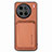 Ultra-thin Silicone Gel Soft Case Cover with Magnetic S04D for Vivo X90 Pro 5G Brown