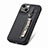 Ultra-thin Silicone Gel Soft Case Cover with Magnetic S05D for Apple iPhone 13 Black