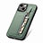 Ultra-thin Silicone Gel Soft Case Cover with Magnetic S05D for Apple iPhone 13 Green