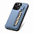 Ultra-thin Silicone Gel Soft Case Cover with Magnetic S05D for Apple iPhone 13 Pro Blue