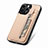 Ultra-thin Silicone Gel Soft Case Cover with Magnetic S05D for Apple iPhone 13 Pro Gold