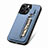 Ultra-thin Silicone Gel Soft Case Cover with Magnetic S05D for Apple iPhone 14 Pro Max Blue