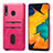 Ultra-thin Silicone Gel Soft Case Cover with Magnetic S05D for Samsung Galaxy A30 Hot Pink