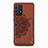 Ultra-thin Silicone Gel Soft Case Cover with Magnetic S05D for Samsung Galaxy A52 5G Brown