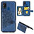 Ultra-thin Silicone Gel Soft Case Cover with Magnetic S05D for Samsung Galaxy M31 Blue