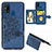 Ultra-thin Silicone Gel Soft Case Cover with Magnetic S05D for Samsung Galaxy M31 Prime Edition Blue