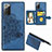 Ultra-thin Silicone Gel Soft Case Cover with Magnetic S05D for Samsung Galaxy Note 20 5G Blue