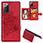 Ultra-thin Silicone Gel Soft Case Cover with Magnetic S05D for Samsung Galaxy Note 20 5G Red