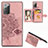 Ultra-thin Silicone Gel Soft Case Cover with Magnetic S05D for Samsung Galaxy Note 20 5G Rose Gold