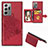 Ultra-thin Silicone Gel Soft Case Cover with Magnetic S05D for Samsung Galaxy Note 20 Ultra 5G Red