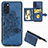 Ultra-thin Silicone Gel Soft Case Cover with Magnetic S05D for Samsung Galaxy S20 Blue