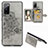Ultra-thin Silicone Gel Soft Case Cover with Magnetic S05D for Samsung Galaxy S20 FE (2022) 5G Gray