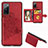 Ultra-thin Silicone Gel Soft Case Cover with Magnetic S05D for Samsung Galaxy S20 FE (2022) 5G Red