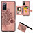 Ultra-thin Silicone Gel Soft Case Cover with Magnetic S05D for Samsung Galaxy S20 FE 5G Rose Gold