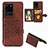 Ultra-thin Silicone Gel Soft Case Cover with Magnetic S05D for Samsung Galaxy S20 Ultra 5G Brown