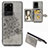 Ultra-thin Silicone Gel Soft Case Cover with Magnetic S05D for Samsung Galaxy S20 Ultra 5G Gray