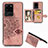 Ultra-thin Silicone Gel Soft Case Cover with Magnetic S05D for Samsung Galaxy S20 Ultra 5G Rose Gold