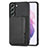 Ultra-thin Silicone Gel Soft Case Cover with Magnetic S05D for Samsung Galaxy S21 5G Black