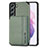 Ultra-thin Silicone Gel Soft Case Cover with Magnetic S05D for Samsung Galaxy S21 Plus 5G Green