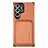 Ultra-thin Silicone Gel Soft Case Cover with Magnetic S05D for Samsung Galaxy S23 Ultra 5G Orange