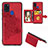 Ultra-thin Silicone Gel Soft Case Cover with Magnetic S06D for Samsung Galaxy A21s Red