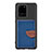 Ultra-thin Silicone Gel Soft Case Cover with Magnetic S06D for Samsung Galaxy S20 Ultra 5G Blue