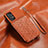 Ultra-thin Silicone Gel Soft Case Cover with Magnetic S07D for Samsung Galaxy A52 5G Brown