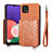 Ultra-thin Silicone Gel Soft Case Cover with Magnetic S08D for Samsung Galaxy A22 5G Brown