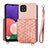 Ultra-thin Silicone Gel Soft Case Cover with Magnetic S08D for Samsung Galaxy A22 5G Pink