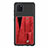 Ultra-thin Silicone Gel Soft Case Cover with Magnetic S08D for Samsung Galaxy A81 Red