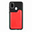 Ultra-thin Silicone Gel Soft Case Cover with Magnetic S08D for Samsung Galaxy M21 Red