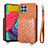 Ultra-thin Silicone Gel Soft Case Cover with Magnetic S08D for Samsung Galaxy M53 5G Brown