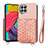 Ultra-thin Silicone Gel Soft Case Cover with Magnetic S08D for Samsung Galaxy M53 5G Pink