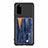 Ultra-thin Silicone Gel Soft Case Cover with Magnetic S08D for Samsung Galaxy S20 5G Blue