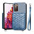 Ultra-thin Silicone Gel Soft Case Cover with Magnetic S08D for Samsung Galaxy S20 FE 5G Blue