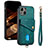 Ultra-thin Silicone Gel Soft Case Cover with Magnetic S09D for Apple iPhone 14 Green