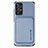 Ultra-thin Silicone Gel Soft Case Cover with Magnetic S09D for Samsung Galaxy A52 5G Blue