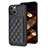 Ultra-thin Silicone Gel Soft Case Cover with Magnetic S10D for Apple iPhone 13 Black