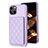 Ultra-thin Silicone Gel Soft Case Cover with Magnetic S10D for Apple iPhone 13 Clove Purple