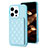 Ultra-thin Silicone Gel Soft Case Cover with Magnetic S10D for Apple iPhone 13 Pro Max Sky Blue