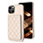 Ultra-thin Silicone Gel Soft Case Cover with Magnetic S10D for Apple iPhone 14 Gold