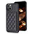 Ultra-thin Silicone Gel Soft Case Cover with Magnetic S10D for Apple iPhone 14 Plus Black