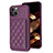 Ultra-thin Silicone Gel Soft Case Cover with Magnetic S10D for Apple iPhone 14 Plus Purple