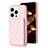 Ultra-thin Silicone Gel Soft Case Cover with Magnetic S10D for Apple iPhone 14 Pro Max Rose Gold